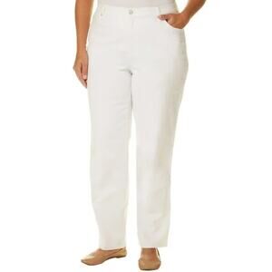 New Gloria Vanderbilt Amanda Jeans White 16 Short